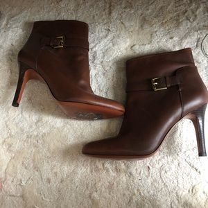 Coach buckle heel boot